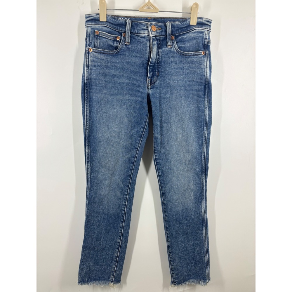J.Crew 9 Inch Vintage Straight Jeans Medium Wash Raw Hem 29